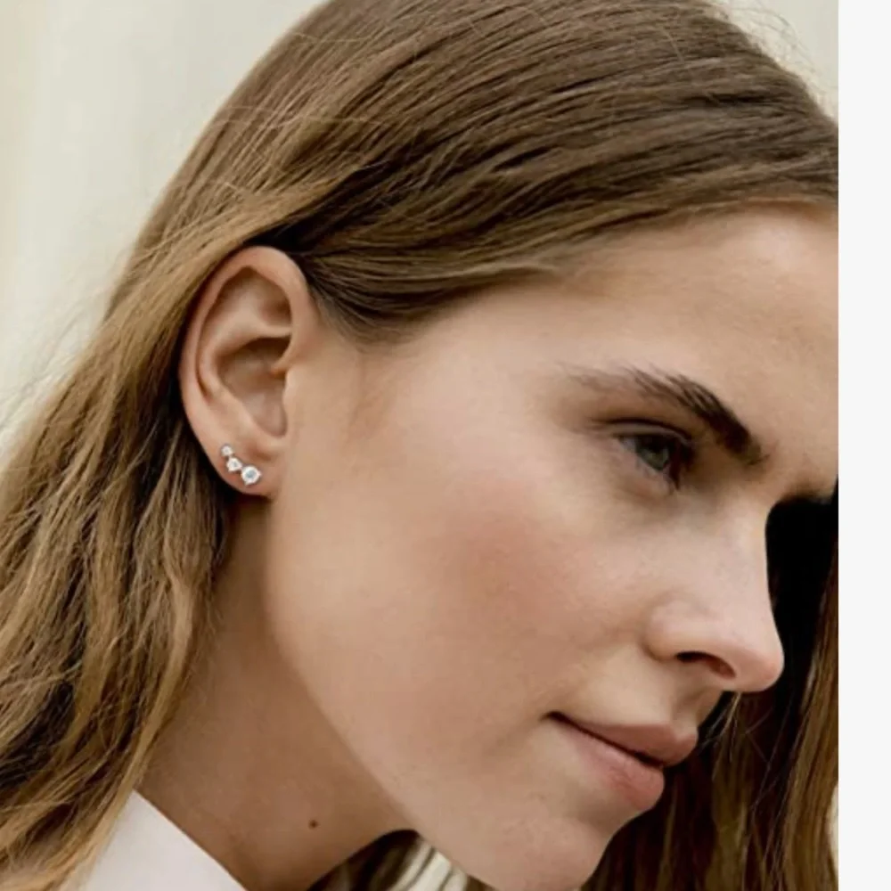 Diamond arrow ear  climber sterling silver